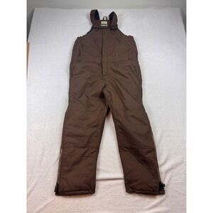 Blue Mountain Kids L Brown Insulated Duck Canvas Bib Overalls Workwear Hunting